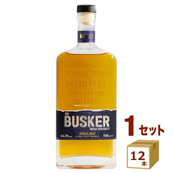 【名称】ウィスク・イー バスカー シングルモルト アイリッシュウイスキー ウィスキー 44.3% 700ml×12本【商品詳細】バスカー シングルモルト アイリッシュウイスキーは、ブレンデッドアイリッシュウイスキー「バスカー」の構成原酒の1つであるシングルモルトにスポットを当てた製品です。ポットスチルで3回蒸溜したバーボン樽原酒とシェリー樽原酒をバランス良く使用し、味わいの引き立つ44.3％でボトリングしました。 テイスティングコメント 色は深みのあるゴールド。香りのトップはとてもフルーティで華やか。ジューシーなリンゴや、華やかなエルダーフラワーが広がり、バナナ、麦芽ビスケットとともにスパイス、ほのかにパインツリーオイルが加わります。口当たりは柔らかで、洋梨やリンゴの味わいにキャラメルカシューナッツ、暖かみのあるシナモンが加わり、リッチなチョコレートの味わいへと変化。クリーミーな甘味が余韻となって続きます。 アイリッシュウイスキーの伝統的な3回蒸溜によるスムースな口当たり、華やかさのあるバーボン樽原酒と暖かでリッチな味わいのシェリー樽原酒がバランスよく調和した心地よいシングルモルトです。【容量】700ml【入数】12【保存方法】商品記載の保存方法にて保管してください。【メーカーまたは輸入者】ウィスク・イー【JAN】8001110596157【注意】ラベルやキャップシール等の色、デザインは変更となることがあります。またワインの場合、実際の商品の年代は画像と異なる場合があります。 【商品につきまして】 最新の商品情報を表示するよう努めておりますが、メーカーの都合により、商品規格・仕様(容量、パッケージ、原材料、原産国など)が変更される場合がございます。 このため、実際にお届けする商品とサイト上の商品情報の表記が異なる場合がございます。 予めご了承ください。 【送料につきまして】 離島地域は、別途メールにて追加金額をご連絡いたします。 【ご注文時のキャンセル・変更につきまして】ご注文確定メール配信後のキャンセル・変更は受け付けておりません。 【発送につきまして】 ・商品によって発送元・配送業者が異なる場合がございます。予めご了承ください。 ・異なる受注番号の商品を同梱することは出来ません。 ・PPバンド、透明テープで補強しております ・お届け先の変更、営業所留め指定はできません。 ・長期不在、お届け先の誤入力などによって、商品が弊社に持ち戻りとなった場合につきましては、衛生上の観点から再発送を致しておりません。商品代金につきましては、お客様のご負担となりますのでご注意ください。 【返品・交換・キャンセル・保証につきまして】 食料品となりますので、不具合のない場合、未開封・未使用に限らず一切返品を受け付けておりません。万が一お届けした商品に不具合がございましたら、商品到着後7日以内にご連絡をお願いいたします。交換等の対応をさせていただきます。 ただし7日を過ぎたものは対応できませんのでご注意ください。 7日以内でも、商品を使用または廃棄した場合は対応できません。 外箱の汚損・破れ、缶の傷・へこみ等の返品・交換はできかねます。 【その他注意事項につきまして】 ・12時以降のご注文は翌営業日の対応となります。 ・重複発行を避けるために弊社では領収書は発行できません。ご了承ください。