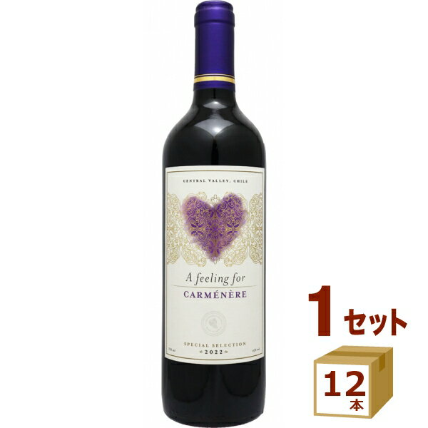 楽天イエノミストbyイズミックワールドア フィーリング フォー カルメネール 赤ワイン チリ 750ml×12本【送料無料※一部地域は除く】 バレンタイン ハート ギフト 推し活 紫 かわいい