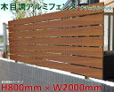 42%OFFセール SALE【H800フェンス ナチュラルウッド チーク 高さ80cm(目隠し部分)×幅2m】DIYに最適!エクステリア材料【DIY用】目隠しフ...