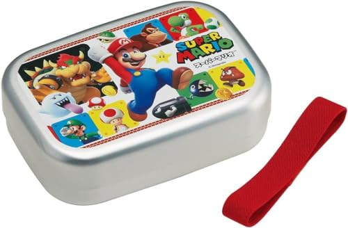 スケーター(Skater) 弁当箱 アルミ ランチボックス 子供用 370ml 保温庫対応 ランチベルト付 日本製 スーパーマリオ 23 男の子