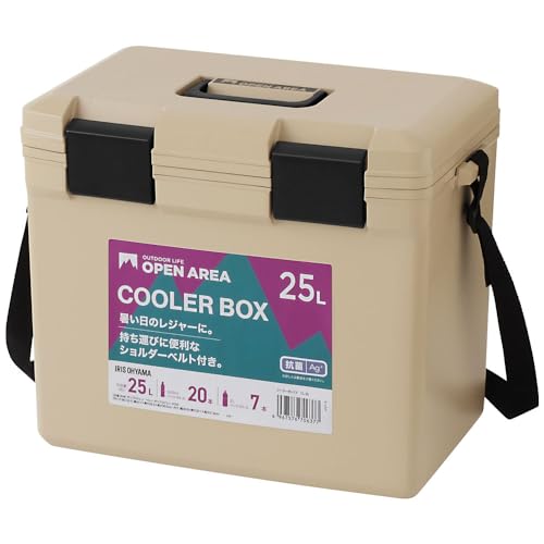 25Lベージュ/25L/JTB_042081_AA2454・Style:25L・パッケージ個数:1・ショルダーベルト付きで持ち運びに便利フタが外れるからしっかり洗えてきれいも保てる。暑い日のレジャーはもちろん、さまざまなシーンで便利なクーラーボックス。・【ショルダーベルト付き】付属の“ショルダーベルト”を取り付ければ、持ち運びがさらに楽に両手をふさぐことなく移動ができて負担も軽減。・【すみずみまで水洗いOK】フタが外れるから、汚れやすい留め具や隙間などもまるっときれいに洗えるさらにボックスの内側は“抗菌（Ag＋）加工”で汚れが付きにくい。・【充実のサイズ展開】“約25Lサイズ”で「500mlペットボトル×約20本」または「2Lペットボトル×約7本」が収容可能。用途に合わせてあなたにピッタリなサイズを・【さまざまなシーンで大活躍】キャンプ、釣り、スポーツ、お弁当、海、ピクニック、買い物など。いろんな場面で活躍するクーラーボックスと一緒に出かけようショルダーベルト付きで持ち運びに便利 フタが外れるからしっかり洗えてきれいも保てる。 暑い日のレジャーはもちろん、さまざまなシーンで便利なクーラーボックス。 【ショルダーベルト付き】 付属の“ショルダーベルト”を取り付ければ、持ち運びがさらに楽に 両手をふさぐことなく移動ができて負担も軽減。 【すみずみまで水洗いOK】 フタが外れるから、汚れやすい留め具や隙間などもまるっときれいに洗える さらにボックスの内側は“抗菌（Ag＋）加工”で汚れが付きにくい。 【充実のサイズ展開】 “約25Lサイズ”で「500mlペットボトル×約20本」または「2Lペットボトル×約7本」が収容可能。 用途に合わせてあなたにピッタリなサイズを 【さまざまなシーンで大活躍】 キャンプ、釣り、スポーツ、お弁当、海、ピクニック、買い物など。 いろんな場面で活躍するクーラーボックスと一緒に出かけよう ●容量 約25L ●商品サイズ（cm） 外寸：幅約43.7×奥行約28.5×高さ約36.5 内寸：幅約36.9×奥行約20.1×高さ約31.8 ●質量 本体：約2kg ショルダーベルト：約500g ●収納の目安 500mlペットボトル×約20本 または 2Lペットボトル×約7本 ●材質 本体：ポリプロピレン ショルダーベルト：ポリプロピレン、POM ●付属品 ショルダーベルト 正確なサイズ・質量数値の表記を心掛けておりますが、計測がサンプルの実寸値となりますので多少の誤差が生じる場合がございます。 温度の高いところに放置したり、火に近づけると変形するおそれがあります。 直射日光下、自動車内などの高温になりやすいところでは、保冷効果が下がることがあります。 ドライアイスを使用すると過冷却または圧力の上昇によって破損することがあります。 激しく揺らしたり、倒したりすると水が漏れることがあリます。 強い衝撃を与えると破損することがあります。 保冷専用であリ、熱いものを入れると保冷効果が下がるおそれがあリます。 【生産国】 中国