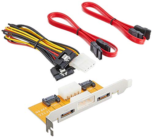 -/-/PCIB-SATA2・パッケージ個数:1・端子 : SATA 7ピン・オス(×2)+ペリフェラル4ピン・オスPCIブラケット用 SATA(x2ポート)延長ケーブルセット