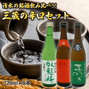 (臥龍梅 正雪 英君)清水の銘酒飲み比べ!三蔵の辛口セット(720mL)