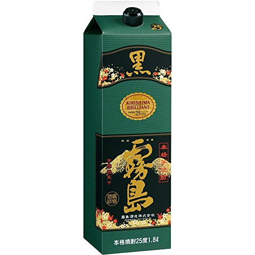 焼酎 芋焼酎 黒霧島 25度 1800ml パック 6本 宮崎県 霧島酒造 1.8Lケース 送料無料 いも焼酎 25° 1800ml RSL 3