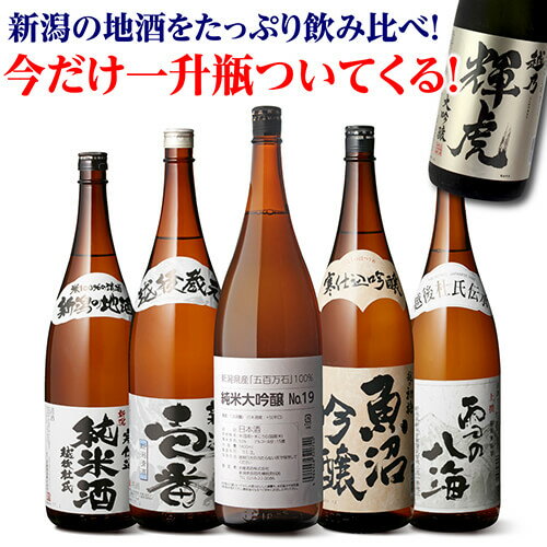 【5/14～15限定 全品P3倍】日本酒 新潟地酒飲み比べセット 1800ml 5本+1本 計6本送料無料 1本あたり1,665円(税込) 純米大吟醸 大吟醸 吟醸 純米 新潟県 御中元 お中元 辛口 燗酒 冷酒 清酒 ギフト 贈答 贈り物 長S