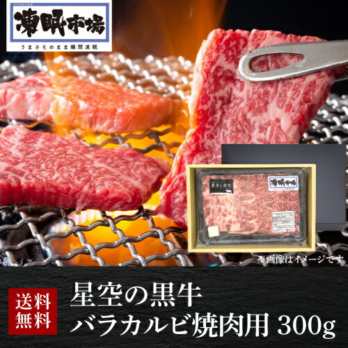 送料無料 星空の黒牛 バラ カルビ 焼肉用 300g 凍眠市場 ブランド牛 焼肉 牛肉 ギフト クール便 冷凍 贈答 産地直送 山形ミートランド(産直)のサムネイル