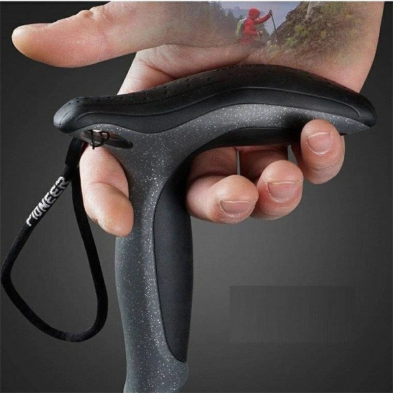 トレッキングポール カーボン製 超軽量190g 登山 ストック スティック Tグリップ ...