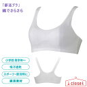 【取寄せC】ルシアン 部活ブラ 綿でさらさら ハーフトップ 62676 ホワイト S/M/L/LL 肌に触れる部分は綿混素材 汗を吸ってもすぐ乾く 体にフィットして揺れにくい かぶりタイプで動きやすい