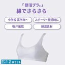 【取寄せC】【選べるカラー2点セット】ルシアン 部活ブラ 綿でさらさら ハーフトップ 16680 ー S/M/L/LL 肌に触れる部分は綿混素材 汗を吸ってもす...