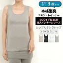 【取寄せC】【選べるカラー 3枚セット】レディース 本格消臭 シンプル タンクトップ 綿100% S / M / L / LL / 3L オフホワイト / ベー...