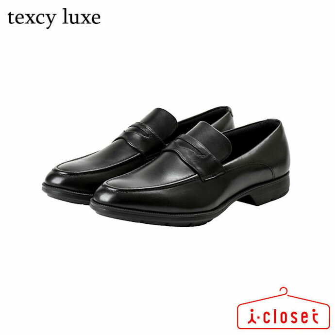 【試し履き1回交換送料無料】【取寄せ】texcy luxe コイン ローファー TU-7775 008 ブラック 24.5cm～28.0cm 3E相当