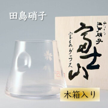 田島硝子 酒器 富士山宝永グラス (クリア) 木箱入ラッピング無料！メッセージカード無料！ ギフト 記念品 御祝 内祝 送料無料