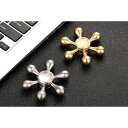 新型DIY ハンドスピナー 水道 Hand Spinner ストレス解消 6枚翼リムーバブル 高速回転 指 スピナー フォーカス玩具【3分以上スピン/ステンレス/焦り緩和などに役立つ】大人子供に適用 2色
