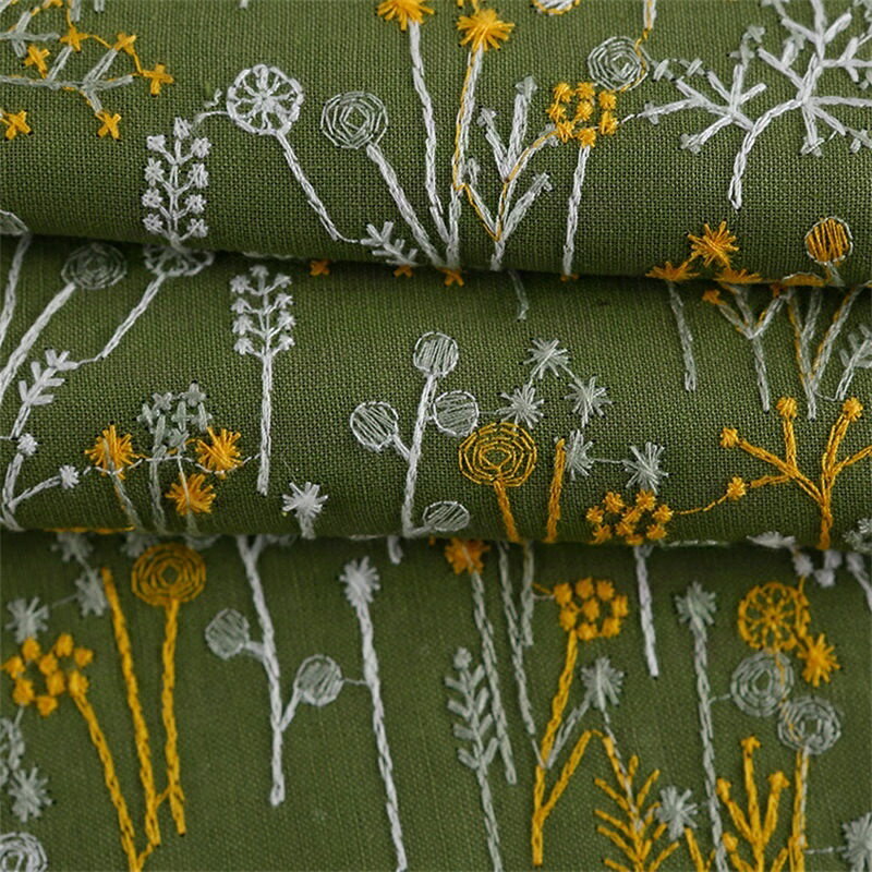 幅120cm 90cm単位 生地 植物柄 cm単位 ジャカード生地 色織り生地 無地 布 刺繍生地 田園風 綿麻生地 手芸 裁縫 DIY