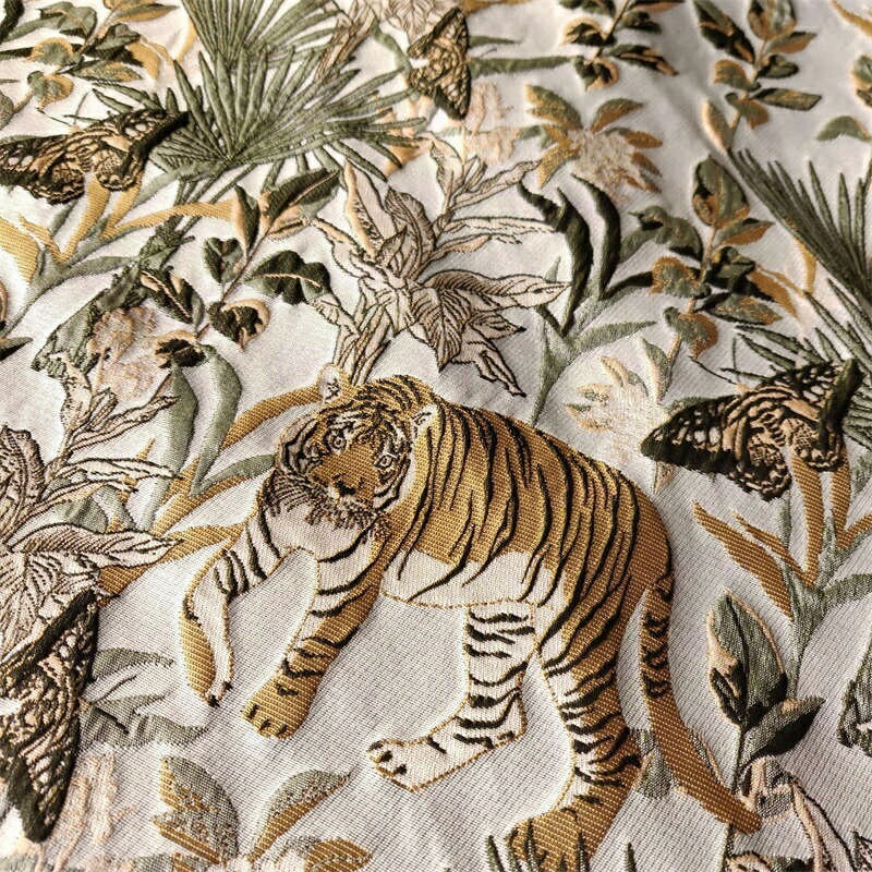 長さ95cm+95cm 生地 花柄 植物柄 ジャカード生地 長さ 洋服生地 長袖 無地 幅155cm 布 虎柄 トラ 肌理感 立体 布地 ぬの エンボス生地 裁縫 手芸