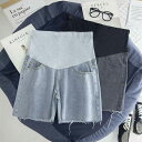 マタニティ パンツ ショート丈 デニム ハーフパンツ マタニティ服 ショーパン ボトムス 短ズボン マタニティウェア カジュアル マタニティデニムショートパンツ