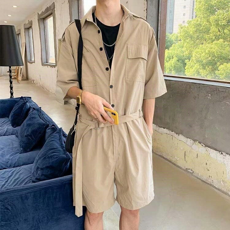 ヒップホップ レディース 夏 メンズ 男女兼用 ツナギ服 オーバーオール 薄手 ツナギ 無地 つなぎ ゆったり つなぎ服 つなぎ服 おしゃれ 作業服 春夏 短パン オールインワン tシャツ 半袖ツナギ 半ズボン 細身 ワーク カジュアル カッコイイ 大きいサイズ 作業着