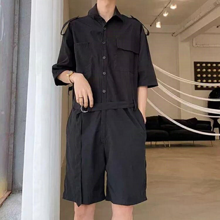 ヒップホップ レディース 夏 メンズ 男女兼用 ツナギ服 オーバーオール 薄手 ツナギ 無地 つなぎ ゆったり つなぎ服 つなぎ服 おしゃれ 作業服 春夏 短パン オールインワン tシャツ 半袖ツナギ 半ズボン 細身 ワーク カジュアル カッコイイ 大きいサイズ 作業着