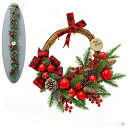 【新発売限定記念価格!】クリスマス リース グリーンリース X'mas ナチュラルリース 店舗 装飾 壁飾り 壁掛け 玄関 クリスマスリース christmas...