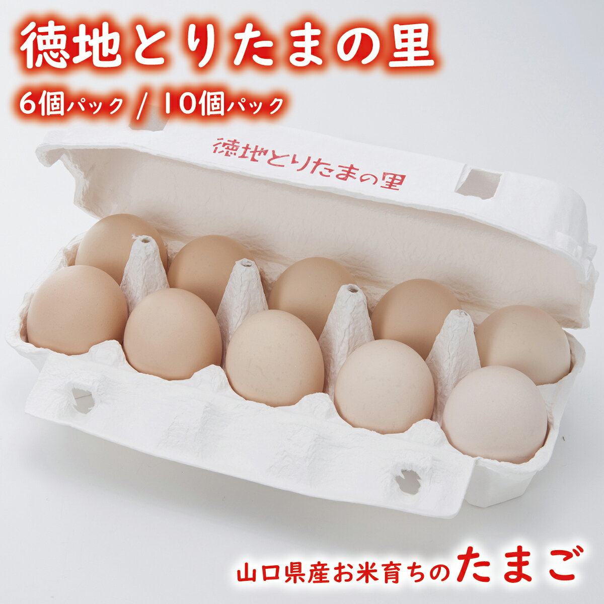 徳地とりたまの里(6個パック / 10個パック / お米育ちのニワトリのおくりもの / こめたまご / ピンク玉 / 産地直送 / たまご農家 / 出雲ファーム)