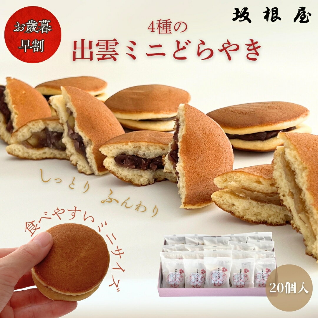 【お歳暮 早割 クーポン 】坂根屋 お歳暮 御歳暮 出雲 ミニどら焼き ミニどらやき 20個 お土産 高級 ギフト 国産 あんこ 小豆 あずき 人気 和菓子 和スイーツ お菓子セット 老舗 お取り寄せ 手土産 贈り物 お返し 内祝い お礼 プレゼント ギフト お供え 御供 法事 栗