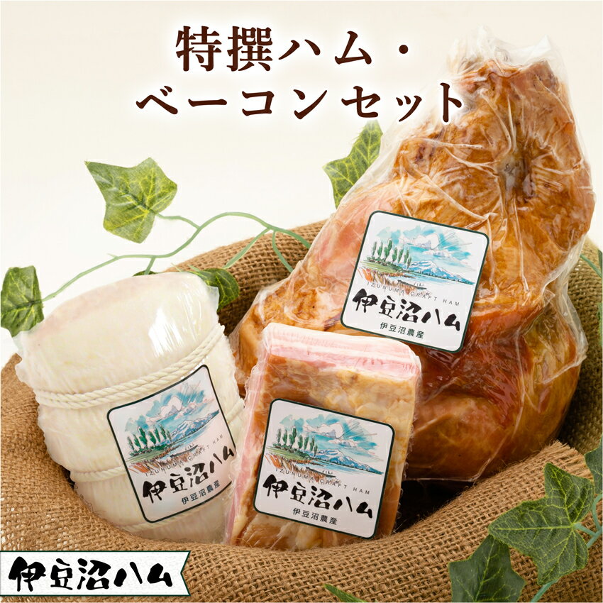 ボンレスハム 【 10％OFF！】伊豆沼ハム 特選ハム・ベーコンセット【ギフト】【冷凍不可】(詰め合わせ お祝い 内祝い 結婚祝い 父の日 送料無料 お返し 誕生日プレゼント 贈答 お取り寄せ パーティ 骨付き肉 ボンレスハム 原型ベーコン 高級 国産豚肉 宮城県産 東北)