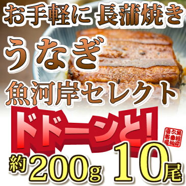 【送料無料】厳選鰻蒲焼約200g×10尾＜うなぎ/ウナギ/蒲焼/うな重/うな丼/ひつまぶし/丑の日/父の日/敬老の日＞