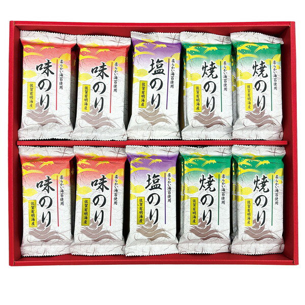 ●内容／味のり8切4枚8袋、焼のり8切4枚8袋、塩のり8切4枚4袋