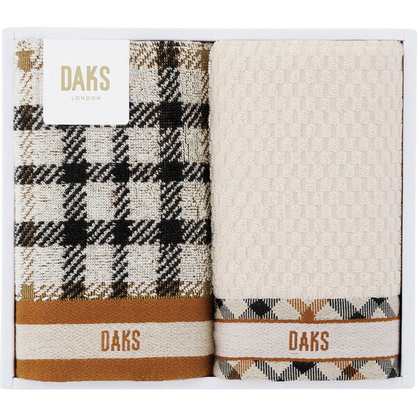 [ダックスダブルハウスチェック] フェイスタオルセット [55-3089250]贈り物　プレゼント　お祝い　お返し　出産　結婚　ギフト　お礼　ご挨拶　手土産　内祝