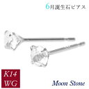 ムーンストーン ピアス k14wg 天然石 6月誕生石 14金ホワイトゴールド レディース 50代 40代 60代 30代 20代 おしゃれ 小さい 小さめ 一粒 4本爪 シンプル 妻 彼女 ギフト プレゼント 女性用 クリスマス ホワイトデー 母の日 敬老の日