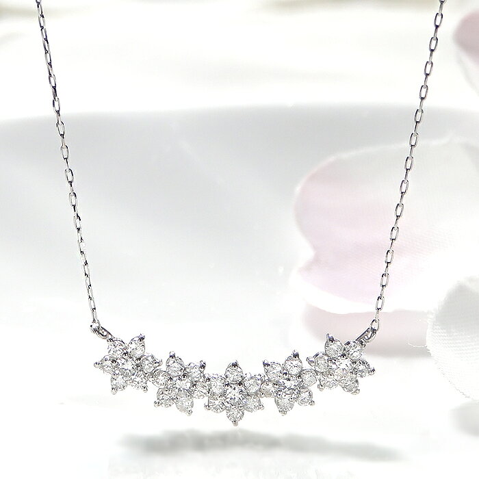 Pt950 K18YG PG 0.55ct ダイヤモンド フラワー ペンダント プラチナ K18 18金 人気 ダイヤペンダント j-aura-10000413 ジュエリーAURA サンプル画像2