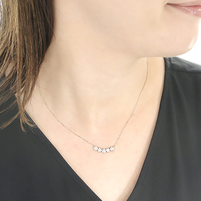 Pt950 K18YG PG 0.55ct ダイヤモンド フラワー ペンダント プラチナ K18 18金 人気 ダイヤペンダント j-aura-10000413 ジュエリーAURA サンプル画像3