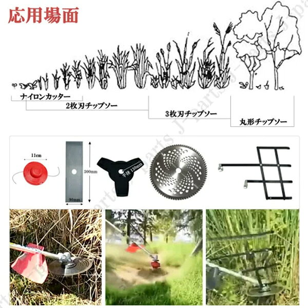 エンジン式 草削り 刈払い機 付替え ヘッド4種付 交換 4サイクル 37.7cc 背負式 農...