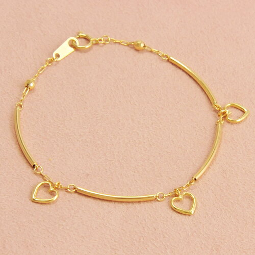 K18ブレスレット　ハート　三色　18cm K18ブレスレット ハート 三色 18cm 楽天市場】ハートモチーフ