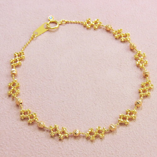 K18/K18PG ブレスレット 18cm 18金ゴールド 18金ピンクゴールド【送料無料】【ラッピング無料】