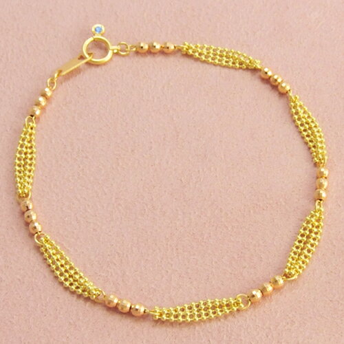 Pink Gold - K18/K18PG ブレスレット 18cm 18金ゴールド 18金ピンクゴールド【送料無料】【ラッピング無料】