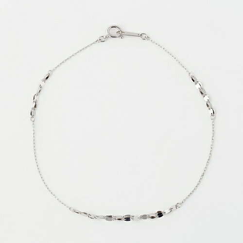 K18WG ブレスレット 18cm 18金ホワイトゴールド【送料無料】【ラッピング無料】