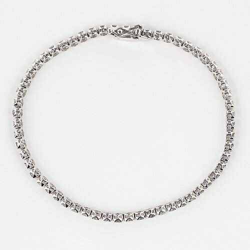 K18WG ダイヤ テニスブレスレット 3カラット 18cm 18金ホワイトゴールド【送料無料】【あす楽対応】【ラッピング無料】のサムネイル