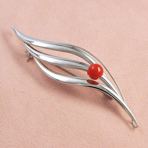 SV 血赤サンゴ ブローチ ＆ペンダント 【送料無料】【あす楽対応】【ラッピング無料】