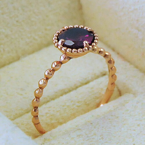 【予約販売】K10PG ロードライトガーネット リング 10金ピンクゴールド【送料無料】【ラッピング無料】