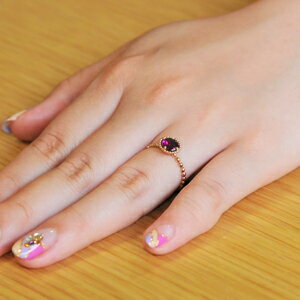 【予約販売】K10PG ロードライトガーネット リング 10金ピンクゴールド【送料無料】【ラッピング無料】