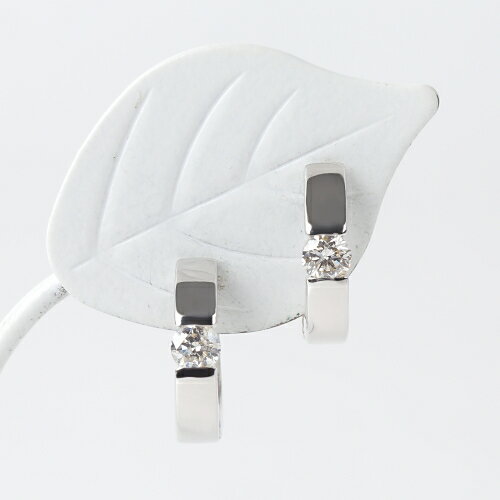 K18WG ダイヤ ピアリング 18金ホワイトゴールド【送料無料】【あす楽対応】【ラッピング無料】