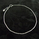 K18WG ベネチアVカット アンクレット 21cm+3cm アジャスター付き 18金ホワイトゴールド【送料無料】【ラッピング無料】