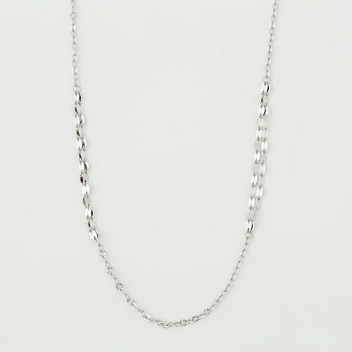 K18WG フリーチェーン 45cm 18金ホワイトゴールド スライド【送料無料】【ラッピング無料】