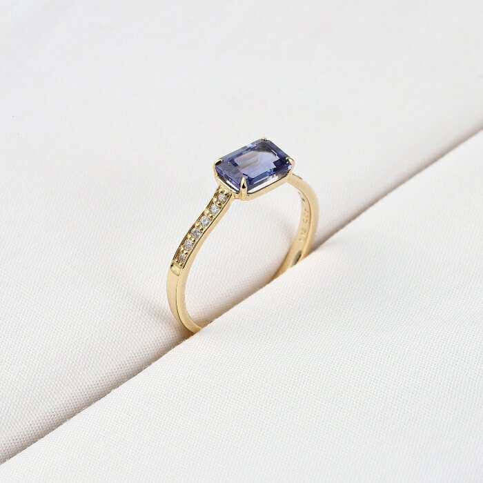 K18タンザナイトリング18金ゴールド