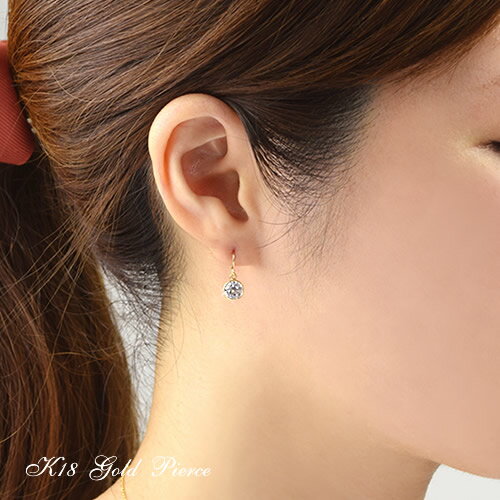 18金 ピアス 18k スーパーキュービックジ...の紹介画像3