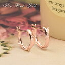 10金 フープピアス ピンクゴールド スナップピアス 両耳用 10k K10 リング 輪 送料無料レディース 誕生日プレゼント 女性用 妻 母 人気 シンプル ...