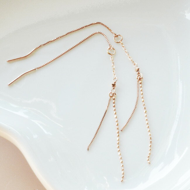 楽天ジュエリーカルポ楽天市場店【 10％オフ 楽天スーパーSALE 】ピアス 短め ショート K10 10金 チェーン アメリカンピアス イエローゴールド ピンクゴールド ホワイトゴールド YG PG WG ギフト クリスマス ホワイトデー 記念日 などに レディース プレゼント 金属アレルギー対応