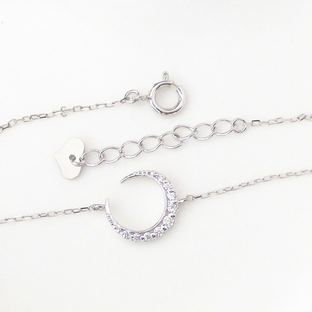 【 10%オフ 楽天スーパーSALE 】ブレスレット プラチナ 三日月 ダイヤモンド moon モチーフ pt900 月 ムーン crescentmoon ギフ...