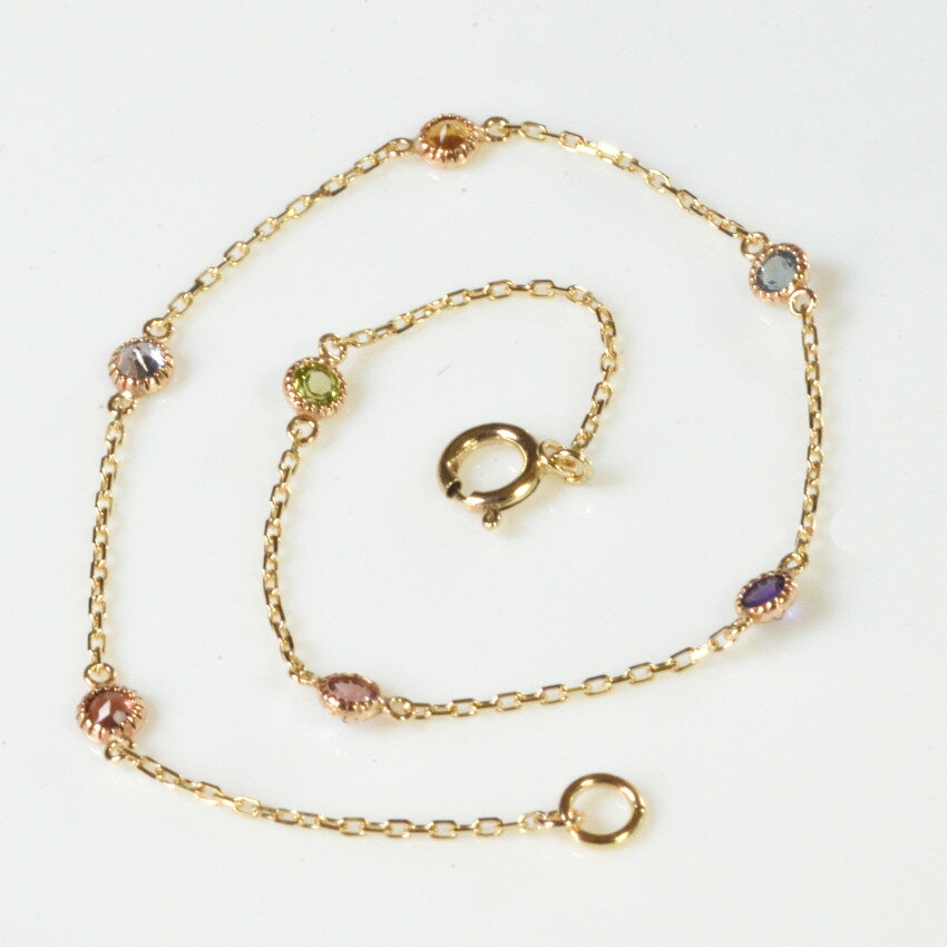 【 10%オフ 楽天スーパーSALE 】ブレスレット K10 10金 イエローゴールド アミュレット YG 7色 厄除け 開運 ギフト クリスマス ホワイトデー...